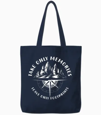 Forest Hiking Camping Lumberjack Tote Bags - Navy