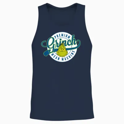 Dr. Seuss Grinch Mean Machine,short Sleeve Unisex Tank Top - Navy