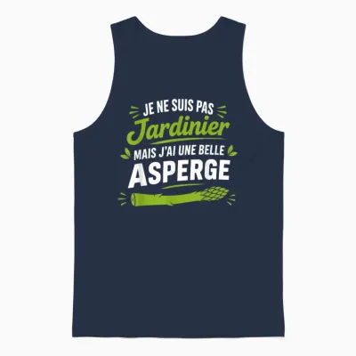 Je Ne Suis Pas Jardinier Drole Humour Citation Beauf Unisex Tank Top - Navy