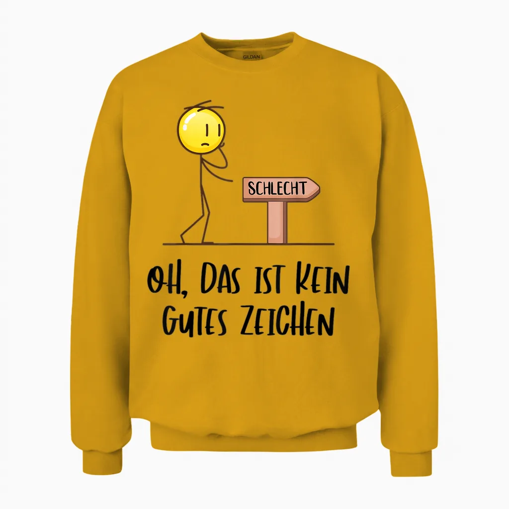 Funny Sayings Fun Cool Men Funny Saying Men's T-Shirt, White Unisex Sweatshirt in Gold