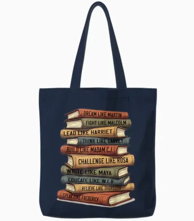 Black History Month Black Leaders African American Teachers Tote Bags - Navy