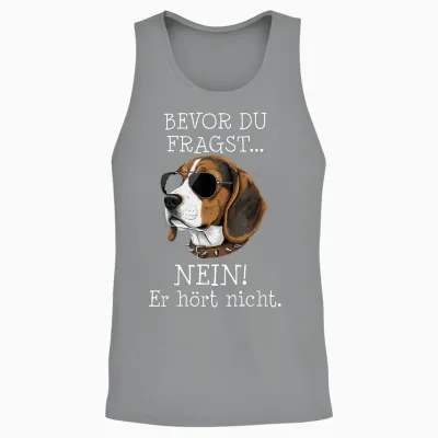 Bevor Du Fragst Beagle Lustiger Spruch Unisex Tank Top - Sport Grey