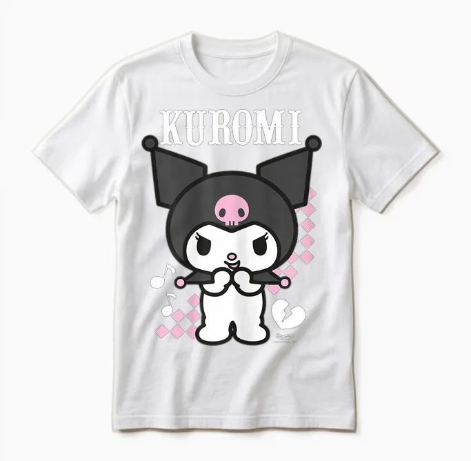Hello Kitty Kuromi Anime - Cat Lovers Unisex T-Shirt in White