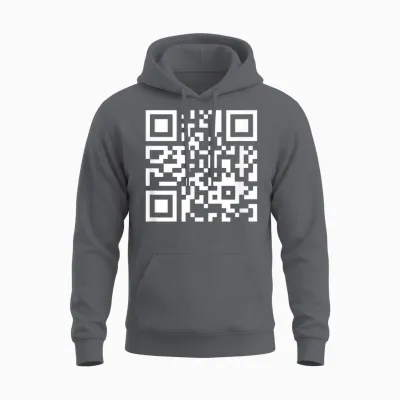 Lustiger Qrcode Spruch Ich Höre Immer Nur Mimimi Unisex Hoodie - Charcoal
