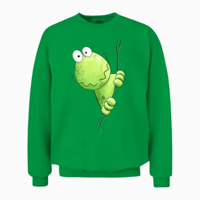 Modartis Quak Frosch Cartoon I Quakfrosch Für Frosch Freunde T-Shirt, Unisex-Erwachsene, Schwarz, Klein Unisex Sweatshirt - Irish Green