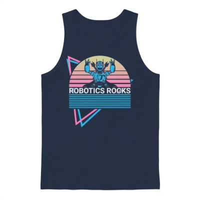 Robots Retro Unisex Tank Top - Navy