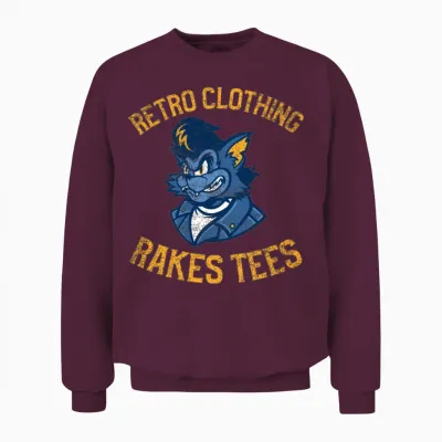 Retro Unisex Sweatshirt - Maroon
