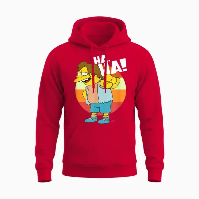 The Simpsons Nelson Haha Unisex Hoodie - Red