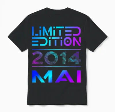 Limited Edition Mai 2014 Junge Mädchen 12. Geburtstag Unisex T-Shirt - Black