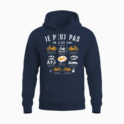 I Can I Must Moped Mob Mob Moped Humor T-Shirt, Black, S Unisex Hoodie - Navy