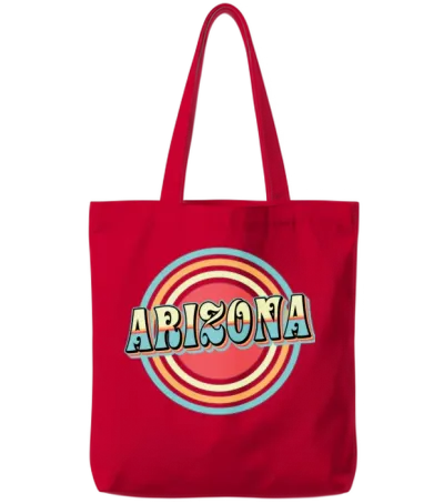 Arizona Retro Tote Bags - Red