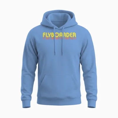 Retro Flyboarder Unisex Hoodie - Carolina Blue
