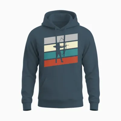 Archer Retro Unisex Hoodie - Dark Heather