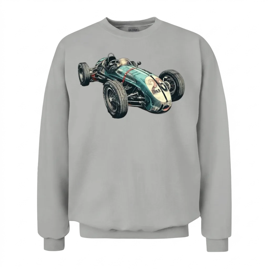 Vintage Retro Race Car β Cars & Muscle Gift Unisex Sweatshirt - Ash