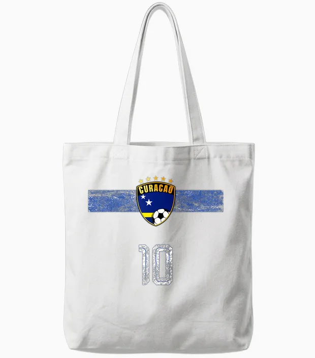Retro Curacao Flagge Curacaoan Pride Lovers Tote Bags in White