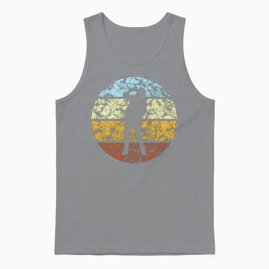 Singing Retro Unisex Tank Top in Sport Grey