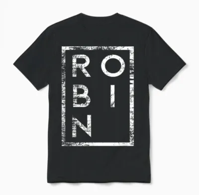Robin Minimalismus Unisex T-Shirt - Black