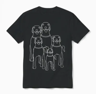 Dog Unisex T-Shirt - Black