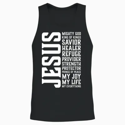 Jesus Is My Everything Cool Christian Clothing Unisex Tank Top - Black