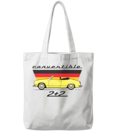 2 Plus 2 Saturn Yellow Tote Bags - White