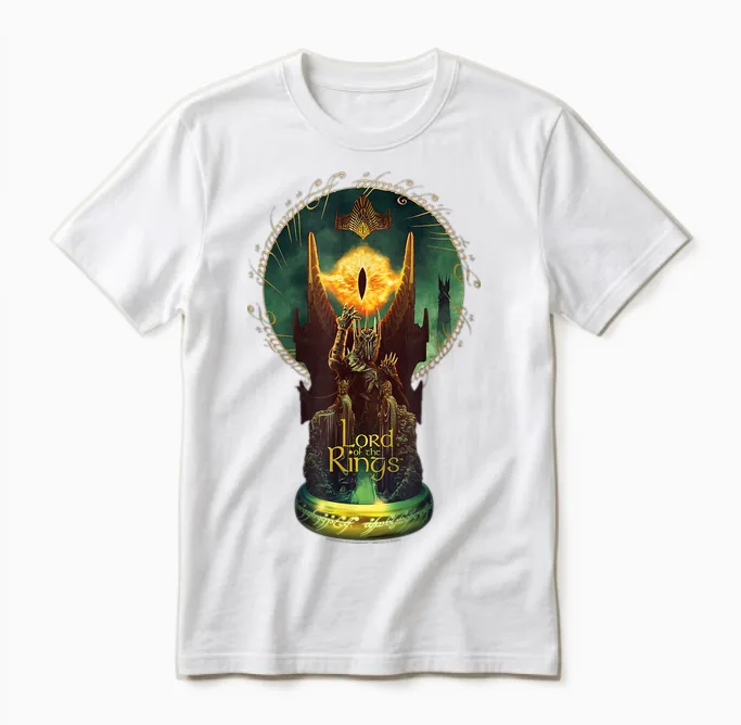 Wb 100: the Lord of the Rings the Eye of Sauron Unisex T-Shirt in White