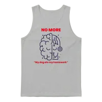 Funny A.i Dog Ate My Homework Excuse Unisex Tank Top - Ash – 1