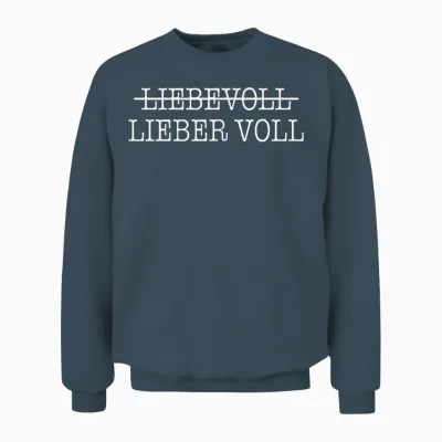 Liebevoll Lieber Voll Unisex Sweatshirt - Dark Heather