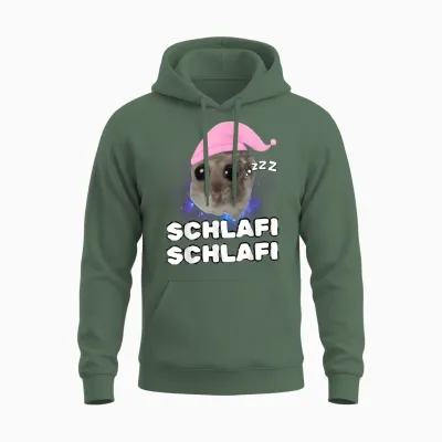 Sad Hamster - Schlafi Schlafi Unisex Hoodie - Military Green
