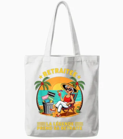 Retirement Retired Woman Leaving Collegue Work Humor Tote Bags - White