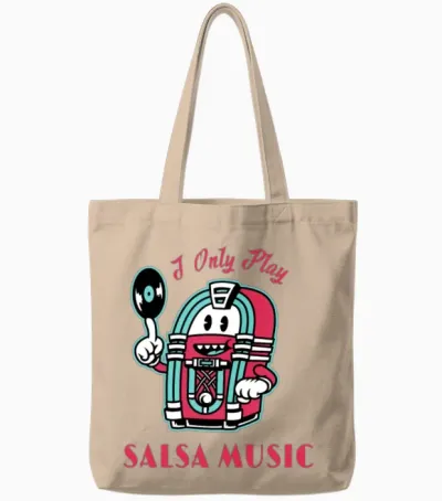 I Only Play Salsa Music Salsa Dancing Tote Bags - Natural