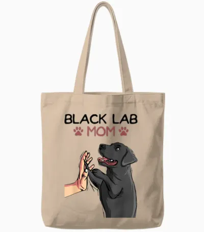 Schwarzer Labrador Retriever Black Lab Mom Labbi Hunde Tote Bags - Natural