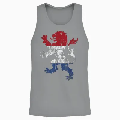 Orange Nederland Lion, Holland Dutch Unisex Tank Top - Sport Grey