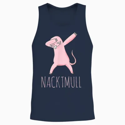 Nacktmull Tshirt | Funny Ratte Shirt | Tier Nagetier Spruch Unisex Tank Top - Navy