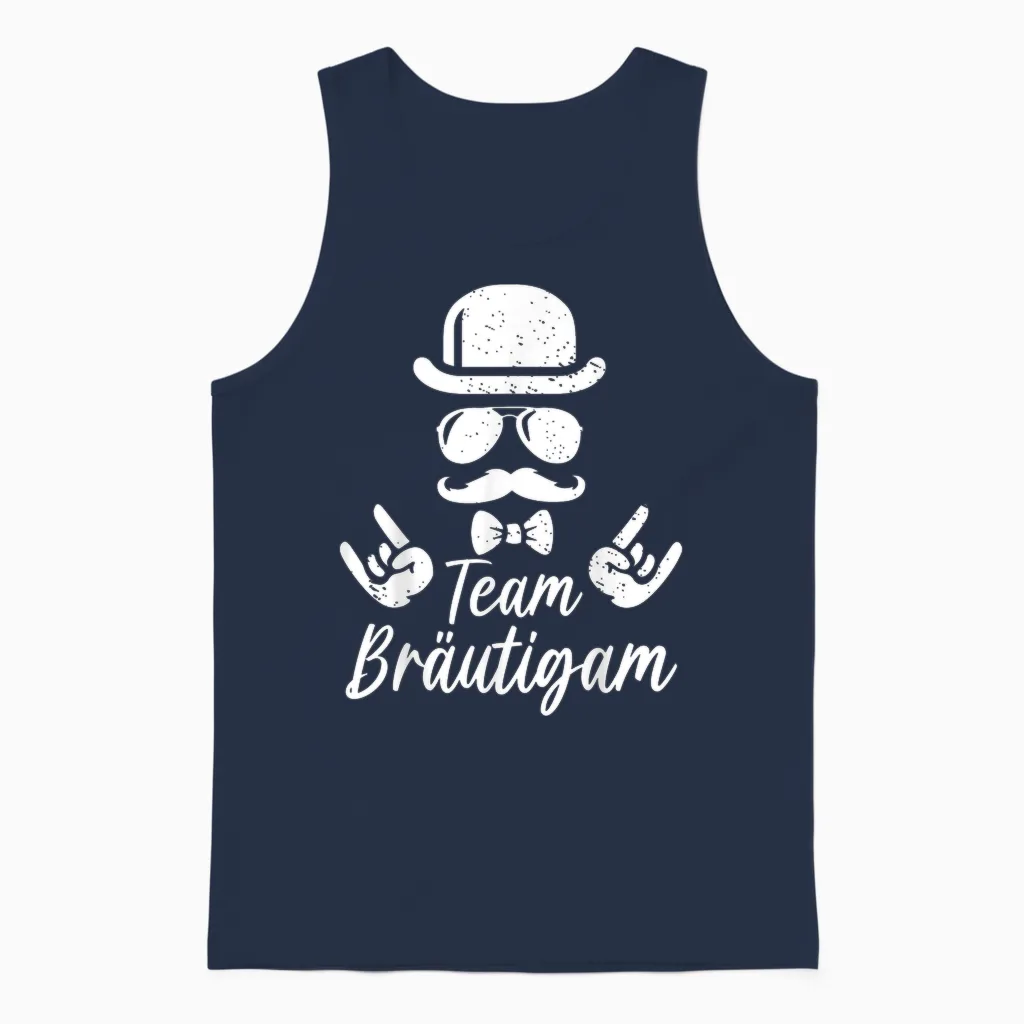 Jga T-Shirt Männer Polterabend Poltern Junggesellenabschied Unisex Tank Top in Navy