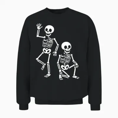 Funny Halloween Trump Skeleton Trump Unisex Sweatshirt - Black