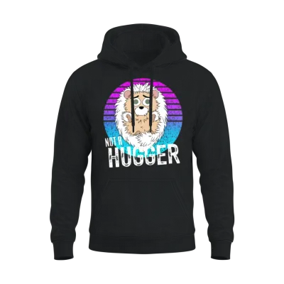 Not a Hugger Unisex Hoodie - Black