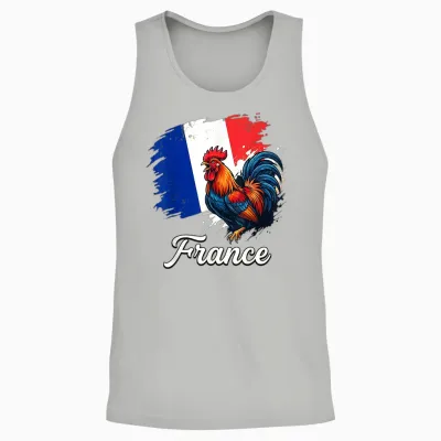 Coq Gaulois Drapeau France Patriotisme Unisex Tank Top - Ash