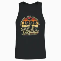 Vintage 1996 Cadeau D'anniversaire 30 Ans Hommes Et Femmes Unisex Tank Top in Black - 2