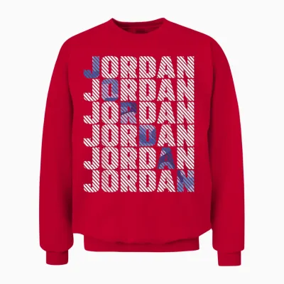 Diagonal Jordan Camo Pattern Blue Retro Camouflage Unisex Sweatshirt - Red
