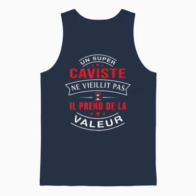 A Super Wine Store Does Not Age Gift Wine Store T-Shirt, Black, S Unisex Tank Top - Navy