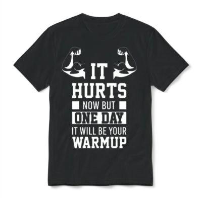 Gym Training Fitness Workout Quote Funny Awesome Unisex T-Shirt - Black