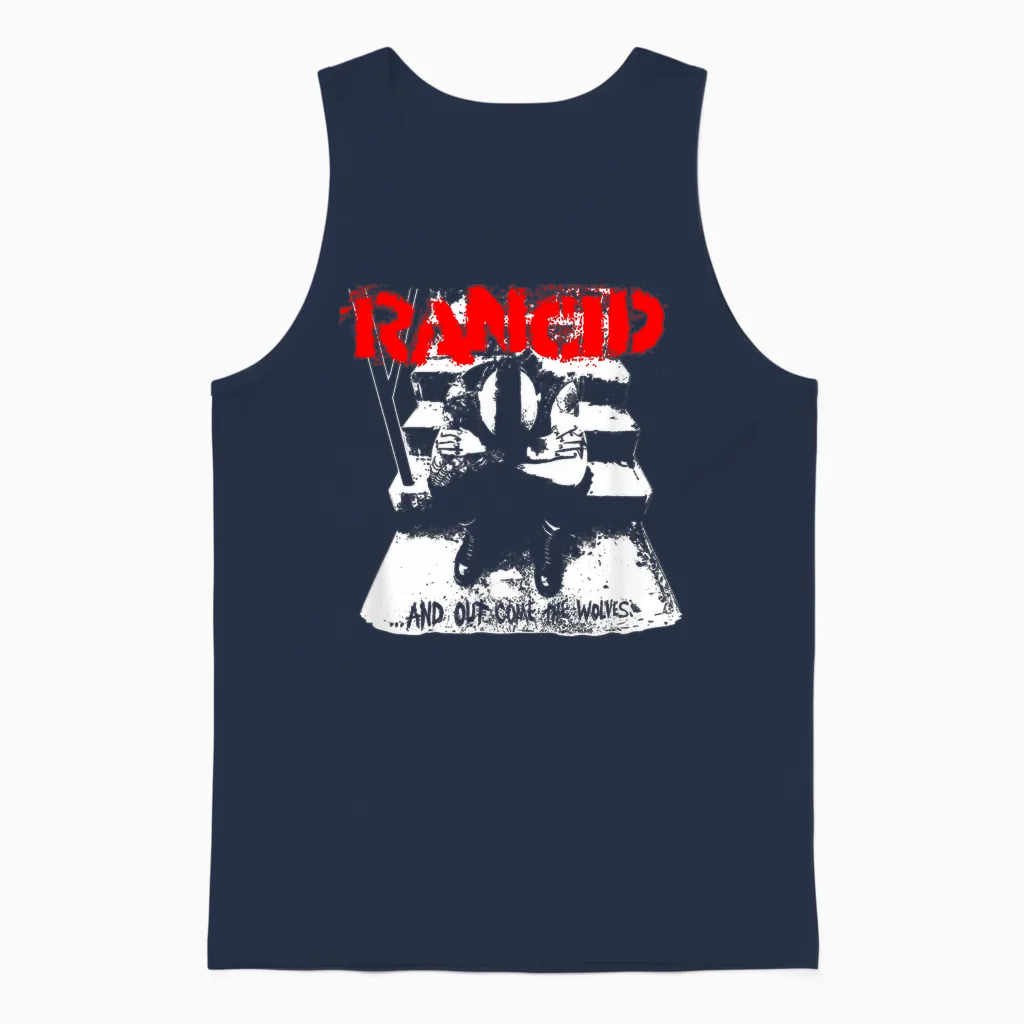 Rancid - Official Merchandise - and Out Come the Wolves Unisex Tank Top in Navy