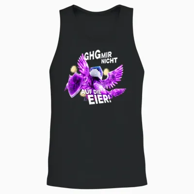 T-Shirt with German Text "bastighg Mir Nicht Auf Die Eiermooig Mies Drauf Nerven" [german Language] Unisex Tank Top - Black