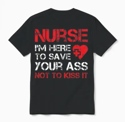 Funny Nurse Gift for Nurse Unisex T-Shirt - Black