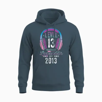 Level 13 Years Girl's Birthday Gamer Girl Teenager 2013 Unisex Hoodie - Dark Heather