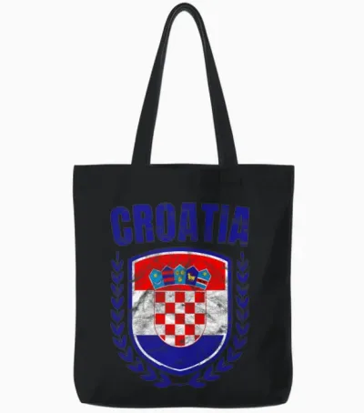 Croatia Tote Bags - Black