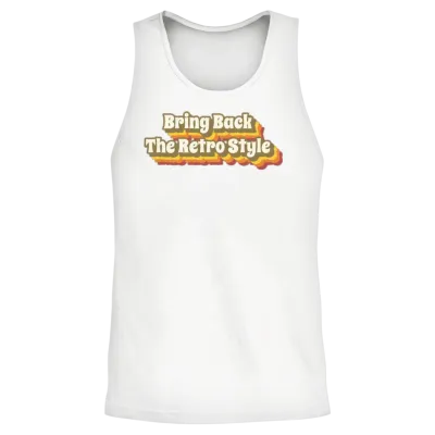 Bring Back the Retro Style Unisex Tank Top - White