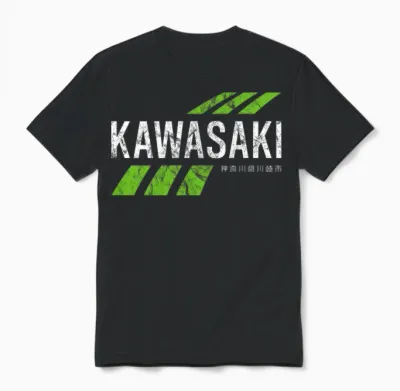 Retro Vintage Kawasaki Green City Pour Hommes Ou Femmes T-Shirt Haut De Gamme Unisex T-Shirt - Black