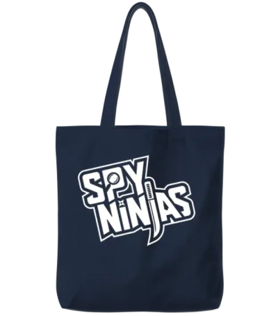 Spy Gaming Ninjas - Game Wild with Clay Style Tote Bags - Navy