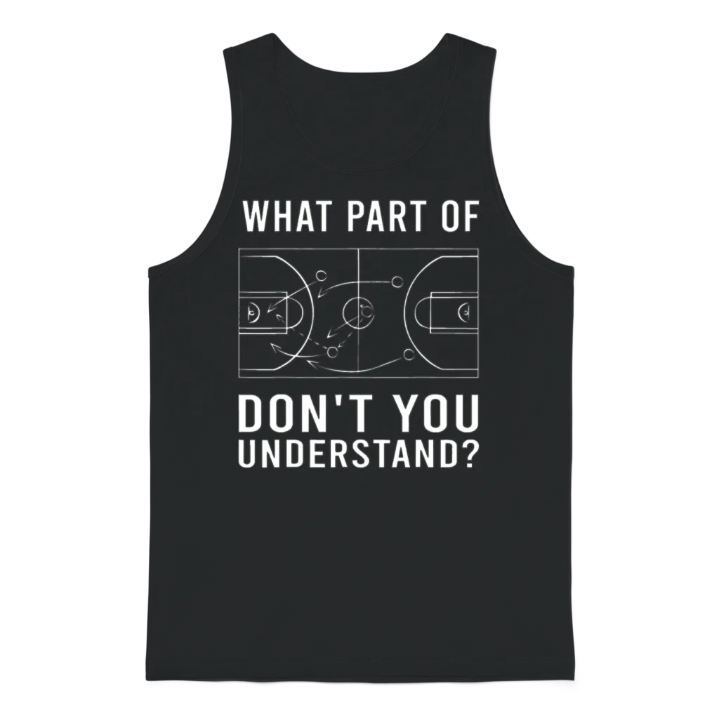 Funny Basketball Coach for Men Women Tactic Diagra Unisex Tank Top - Black